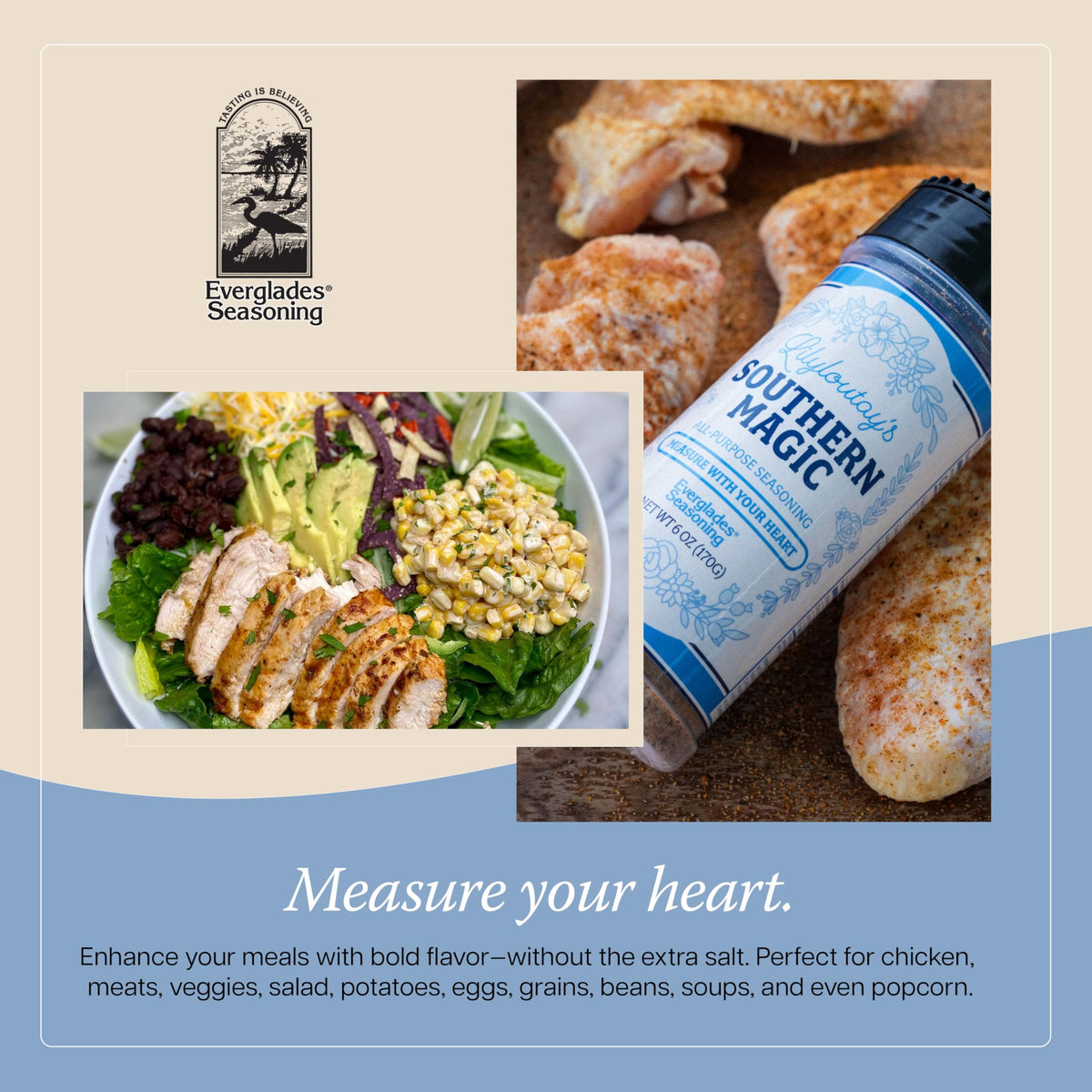 Everglades Lily Lou Tay’s spice jar label highlights gluten-free and nut-free promise.