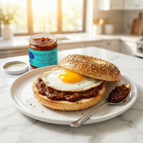 Everiday Sambal Oelek spread on bread for a spicy sandwich uplift.