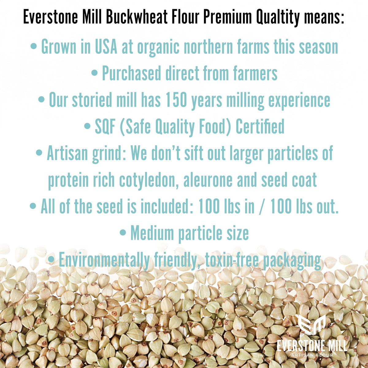Everstone Mill Buckwheat Flour USA milled with 150 years heritage
