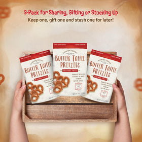 Butter toffee pretzels topping idea for ice cream or desserts.