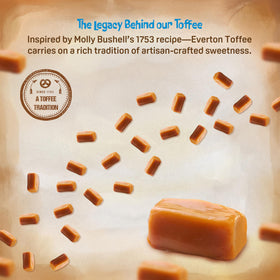 Everton Toffee butter toffee caramels melted into a sauce for desserts.