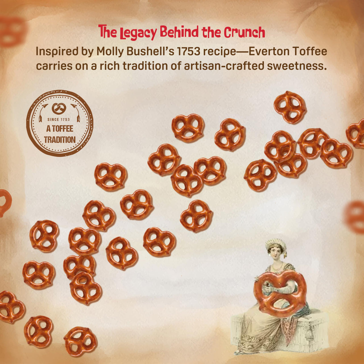 On-the-go Everton Toffee pretzels in a resealable pack.
