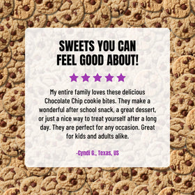 Every Body Eat Chocolate Chip Cookie Bites labeled allergy-friendly facility for safer classroom snacks