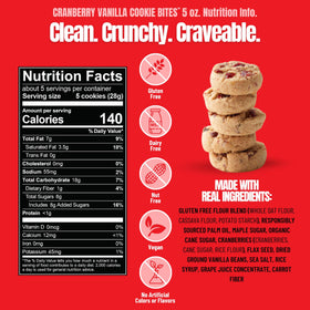 Every Body Eat Cranberry Vanilla Cookie Bites closeup crunch showing crisp texture