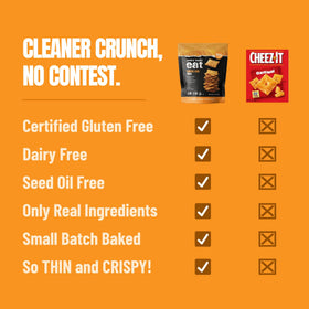 Every Body Eat pack of six gluten-free crackers, dairy-free and vegan snack option.
