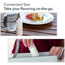 Everyday Basis water flavoring glass with lemon slice for refreshment