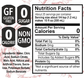 Everyday Basis water flavoring label closeup shows keto-friendly, zero calories