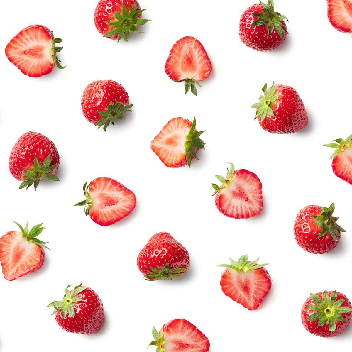 Brand badge shows vegan and gluten-free status on strawberry jelly tub.