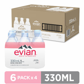 evian 330ml bottle in gym bag ready for post-workout refreshment