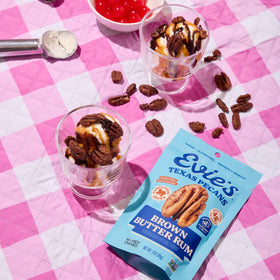 Tasting Evie's pecans reveals Texas-sweet candied notes.