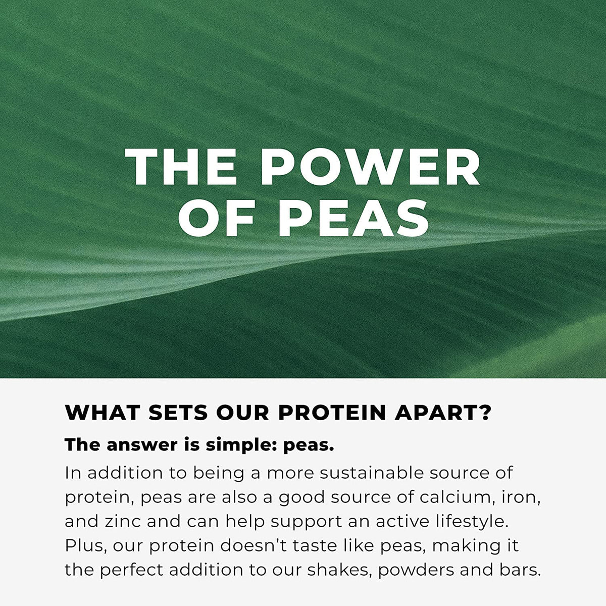 Evolve protein powder ingredients highlight non-GMO pea protein