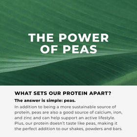 Evolve protein powder ingredients highlight non-GMO pea protein