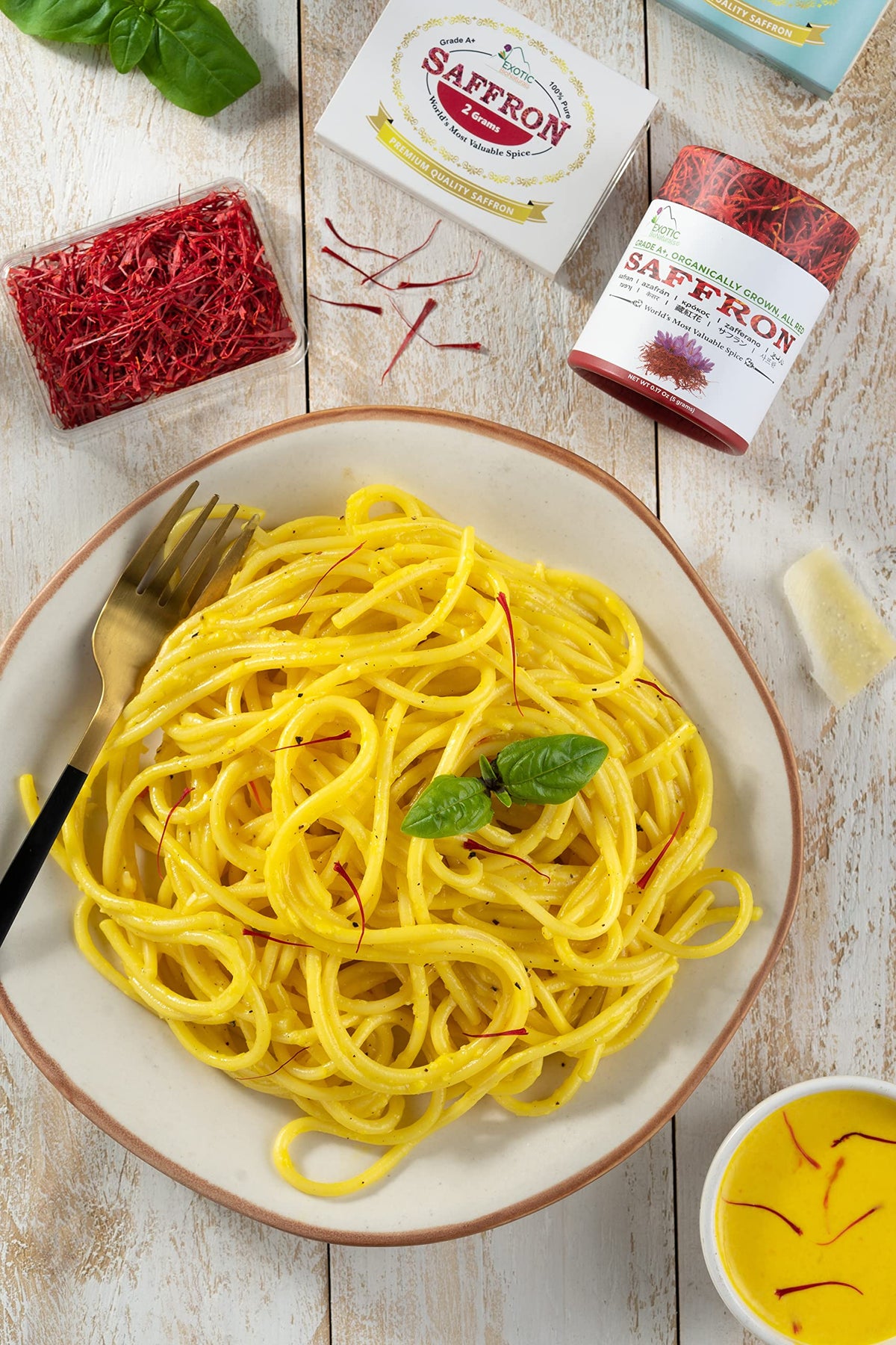 RISOTTO bowl featuring EXOTIC BioNaturals saffron for depth of flavor.