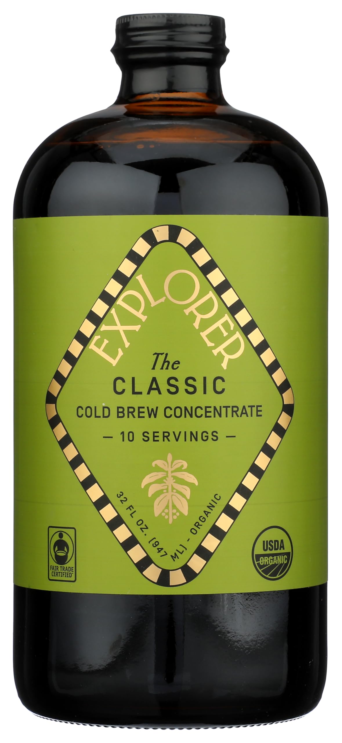 Explorer Cold Brew The Classic Organic concentrate bottle for rich, smooth iced coffee at home.