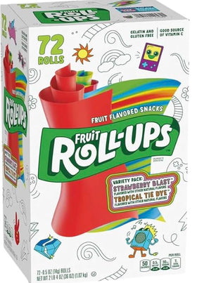 Express Minds Fruit Roll-Ups variety-pack outer box for family snacks
