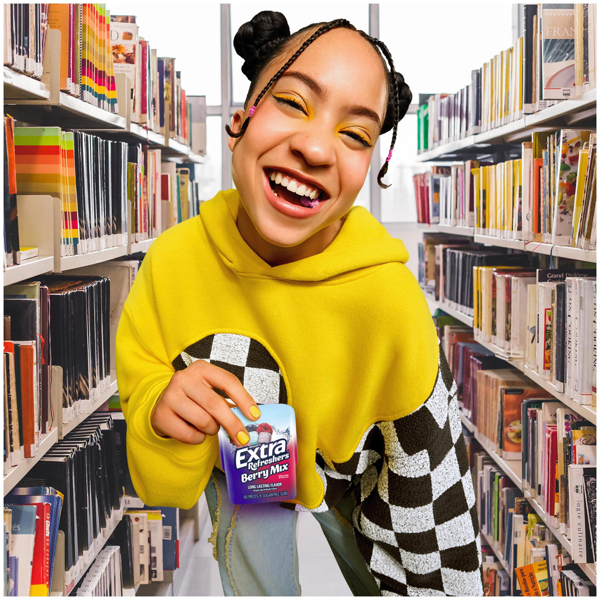 EXTRA Berry Mix Gum blueberry blast flavor with crisp cooling bite.