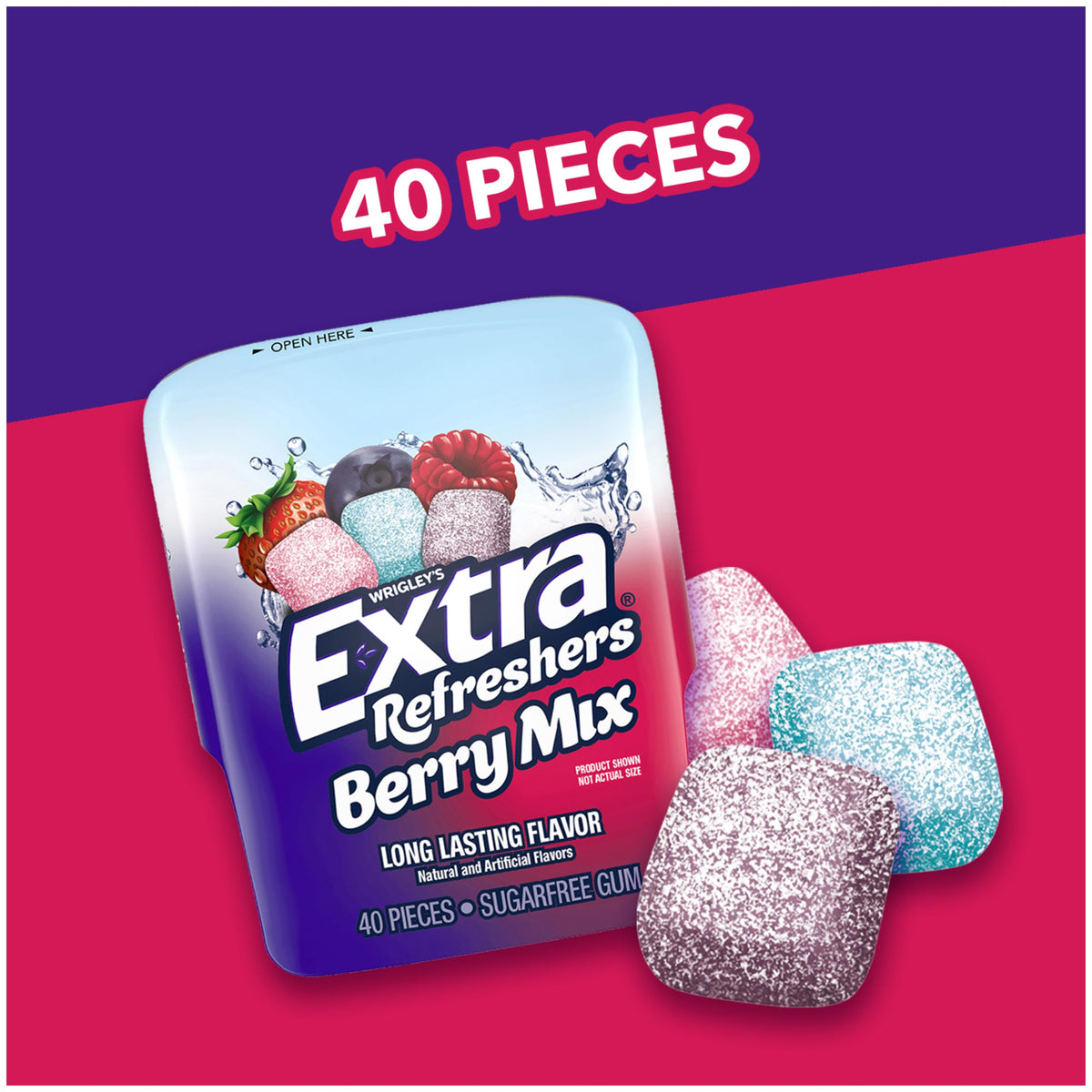 EXTRA Berry Mix Gum strawberry freeze flavor for bright refreshment.