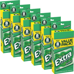 Extra chewing gum sugar-free spearmint front-pack for quick refreshment.