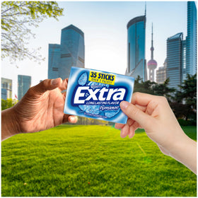 EXTRA Gum Mega Pack on a desk for quick minty lift during work.