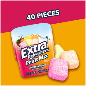 Extra Gum Refreshers Lemonade Chill close-up, quick freshness for daytime routines.