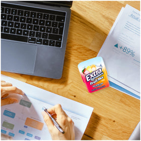 Extra Gum Refreshers on-the-go usage, compact bottle for daily freshness.