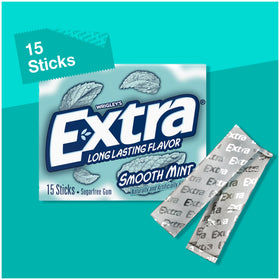 Extra Gum Smooth Mint pack in backpack, perfect for quick refresh during study.