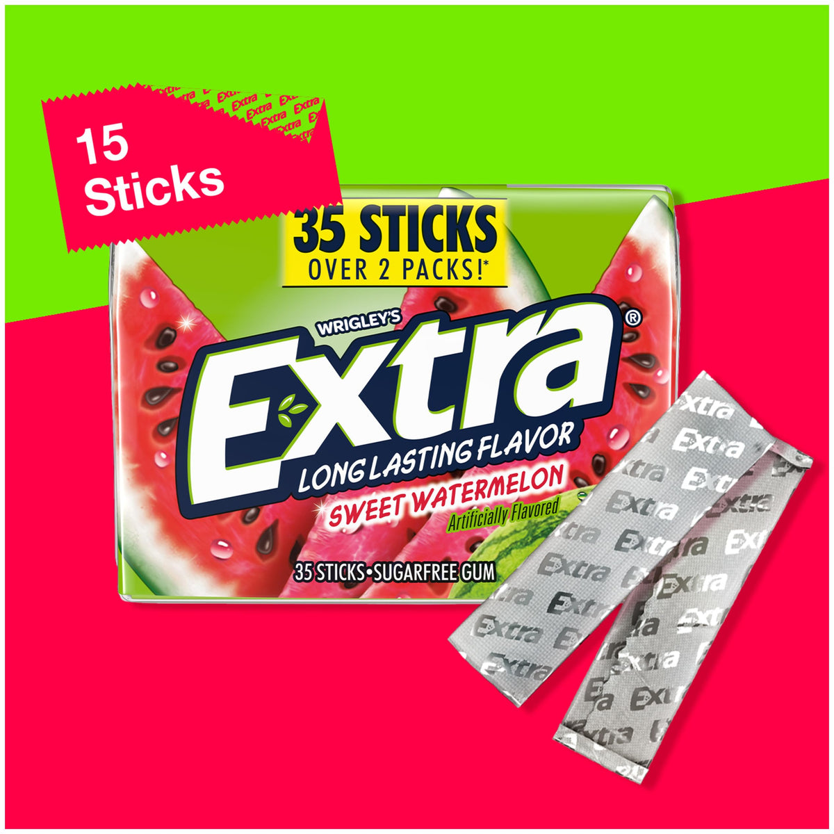 Extra Mega Pack 210 sticks illustrating bulk value and lasting flavor