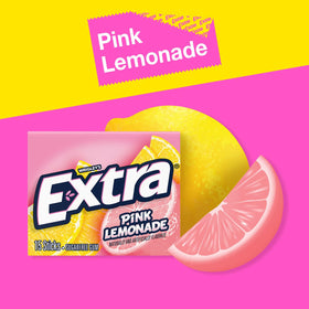 EXTRA Pink Lemonade Gum 15 sticks per pack for quick breath refresh