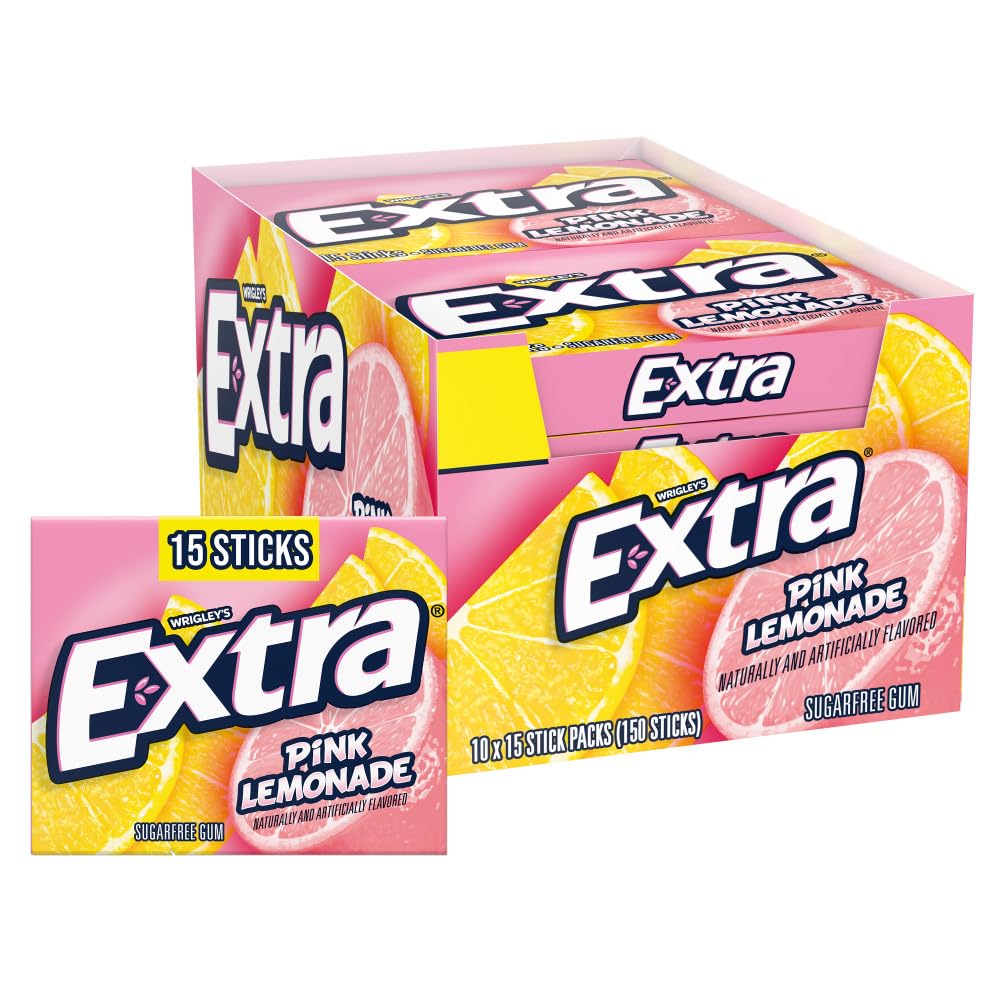 EXTRA Pink Lemonade Gum bulk pack for on-the-go freshness and easy storage