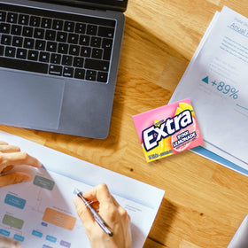 EXTRA Pink Lemonade Gum is perfect for on-the-go flavor during breaks
