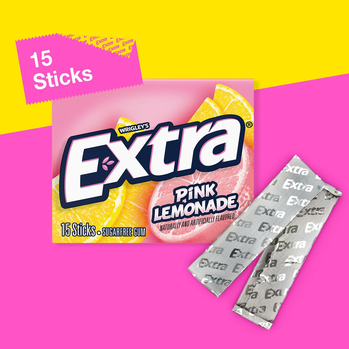 EXTRA Pink Lemonade Gum ten inner packs ideal for sharing