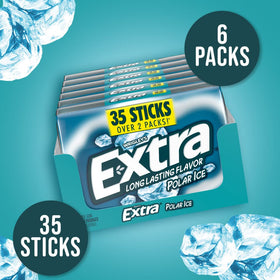 EXTRA Polar Ice gum 35 sticks, individually wrapped for freshness.
