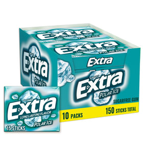 Extra Polar Ice gum pack outer view shows bulk freshness for sharing.