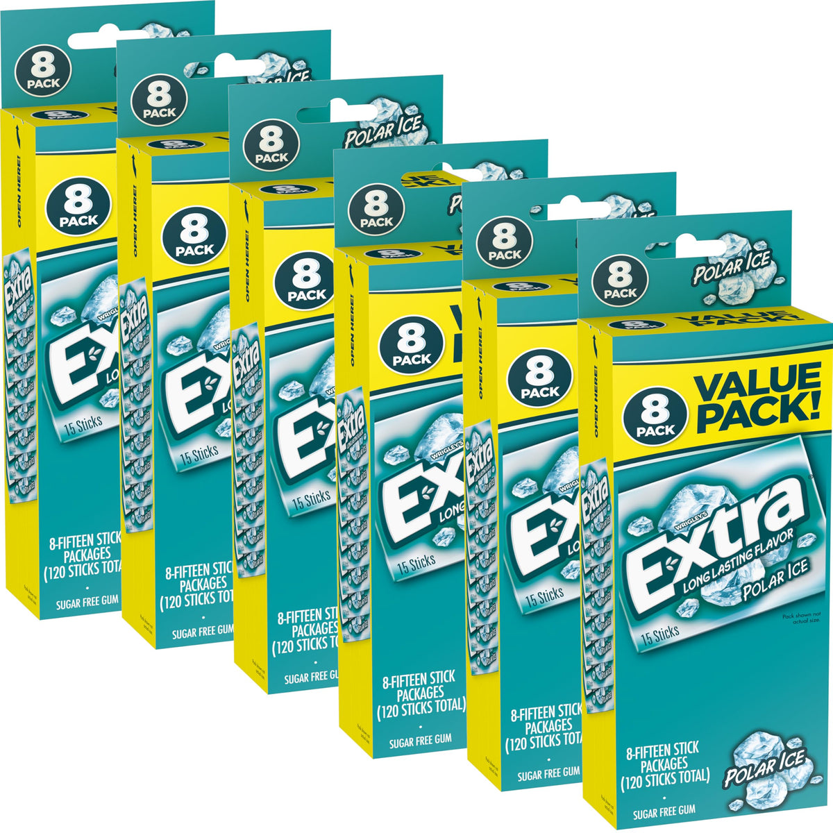 EXTRA Polar Ice gum pack showing bulk purchase convenience and quick breath refreshment