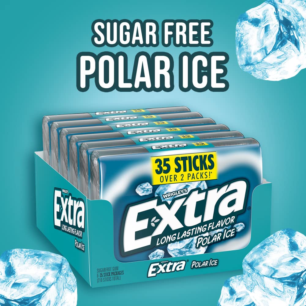 EXTRA Polar Ice Mega Pack back view showing bulk packaging details.
