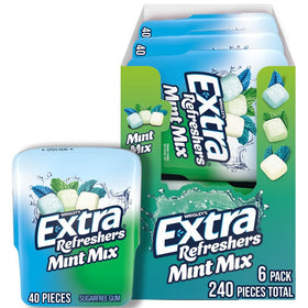 EXTRA Refreshers Mint Mix Gum bottle pack for travel and on-the-go freshness.
