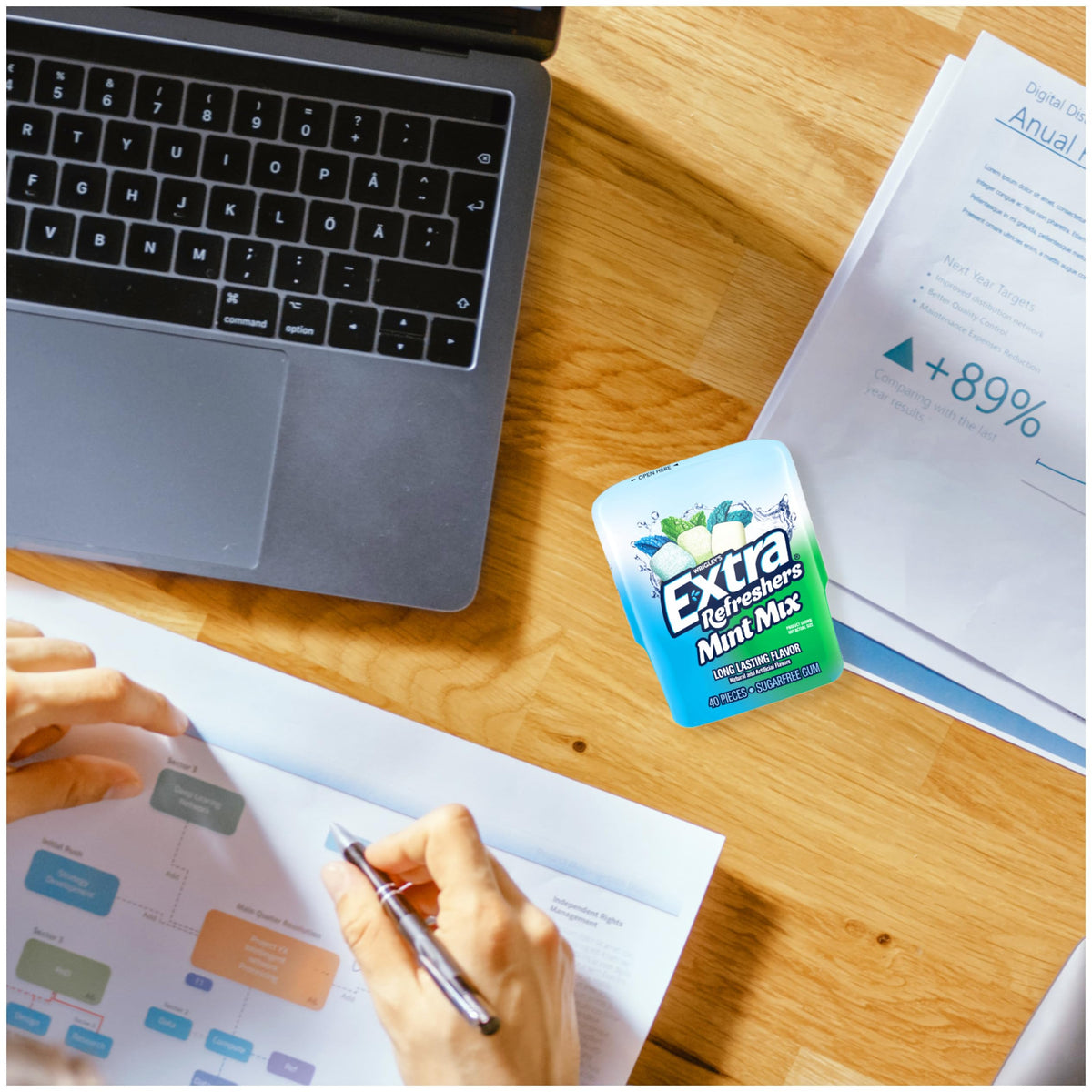 EXTRA Refreshers Mint Mix Gum office desk use.
