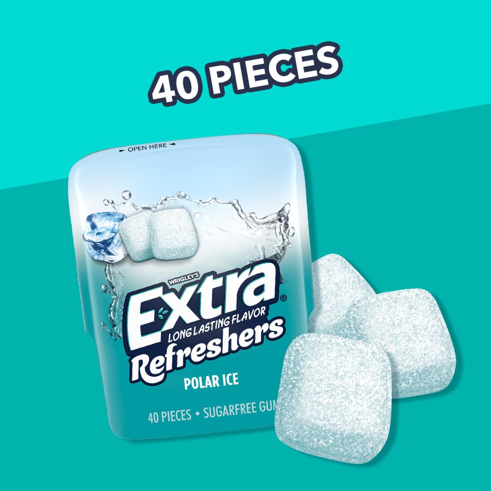 EXTRA Refreshers Polar Ice gum ready for travel and on the go