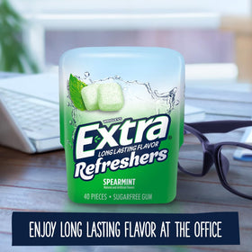 EXTRA Refreshers Spearmint gum bundle with six-pack packaging for office or home.