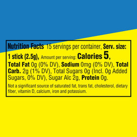 Extra Sour Blue Raspberry travel-friendly gum in bag.