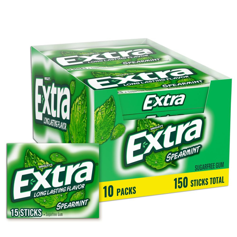 Extra Spearmint bulk gum pack for all-day freshness.