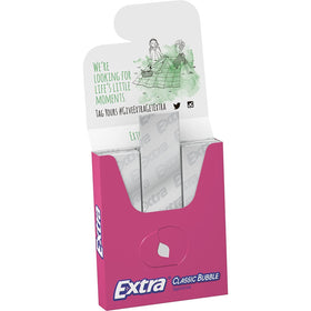 Extra Sugar Free Gum Classic Bubble front label in recognizable packaging