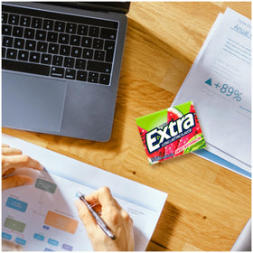 Travel friendly gum sticks fit pockets for quick refreshment on the go.