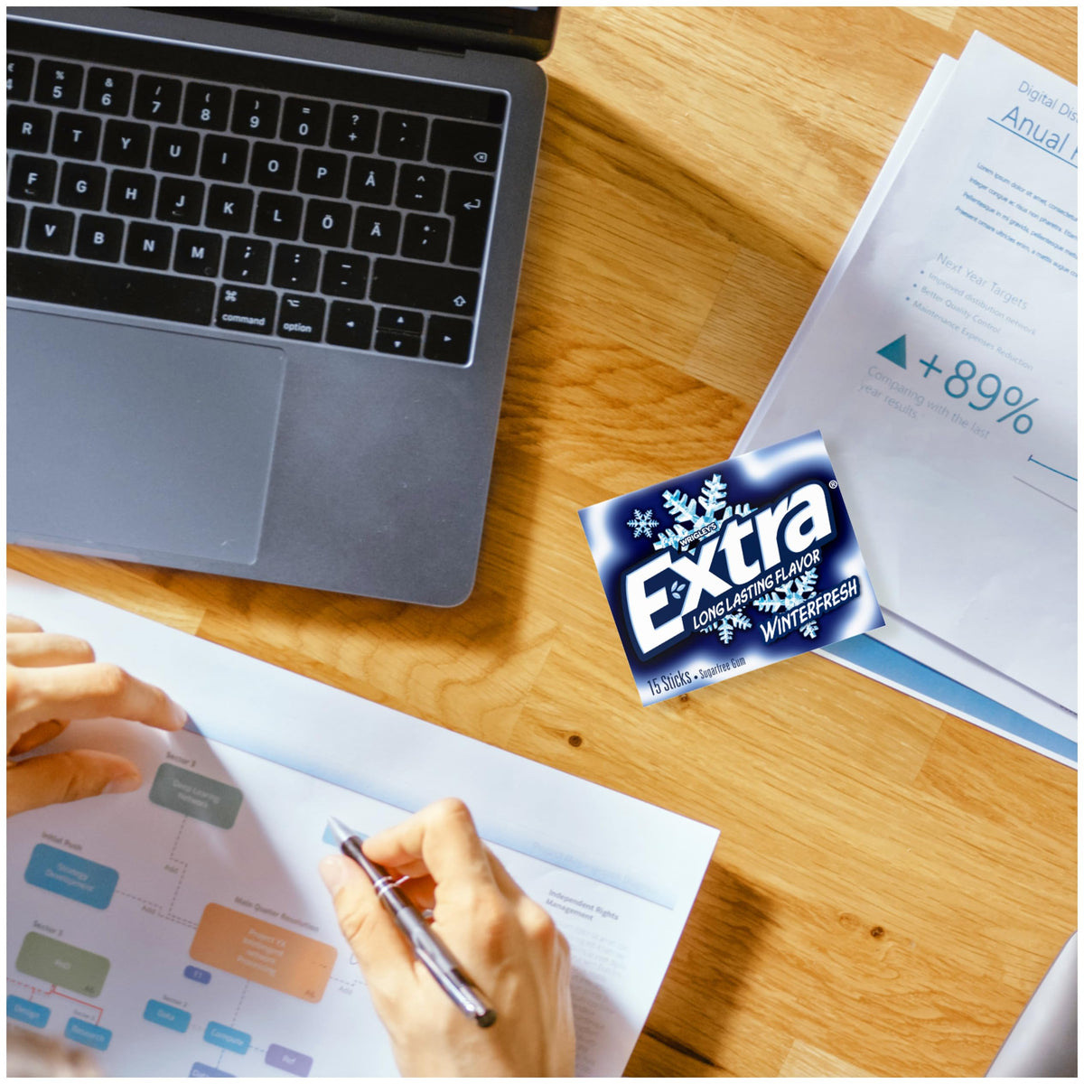Extra Winterfresh bulk packs stocked in car, office, or classroom