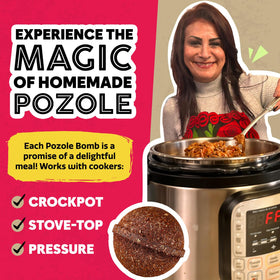 EZ Bombs Pozole Bomb seasoning in Instant Pot for quick meal
