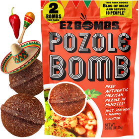 EZ Bombs Pozole Bomb seasoning bottle for authentic flavor ready to cook