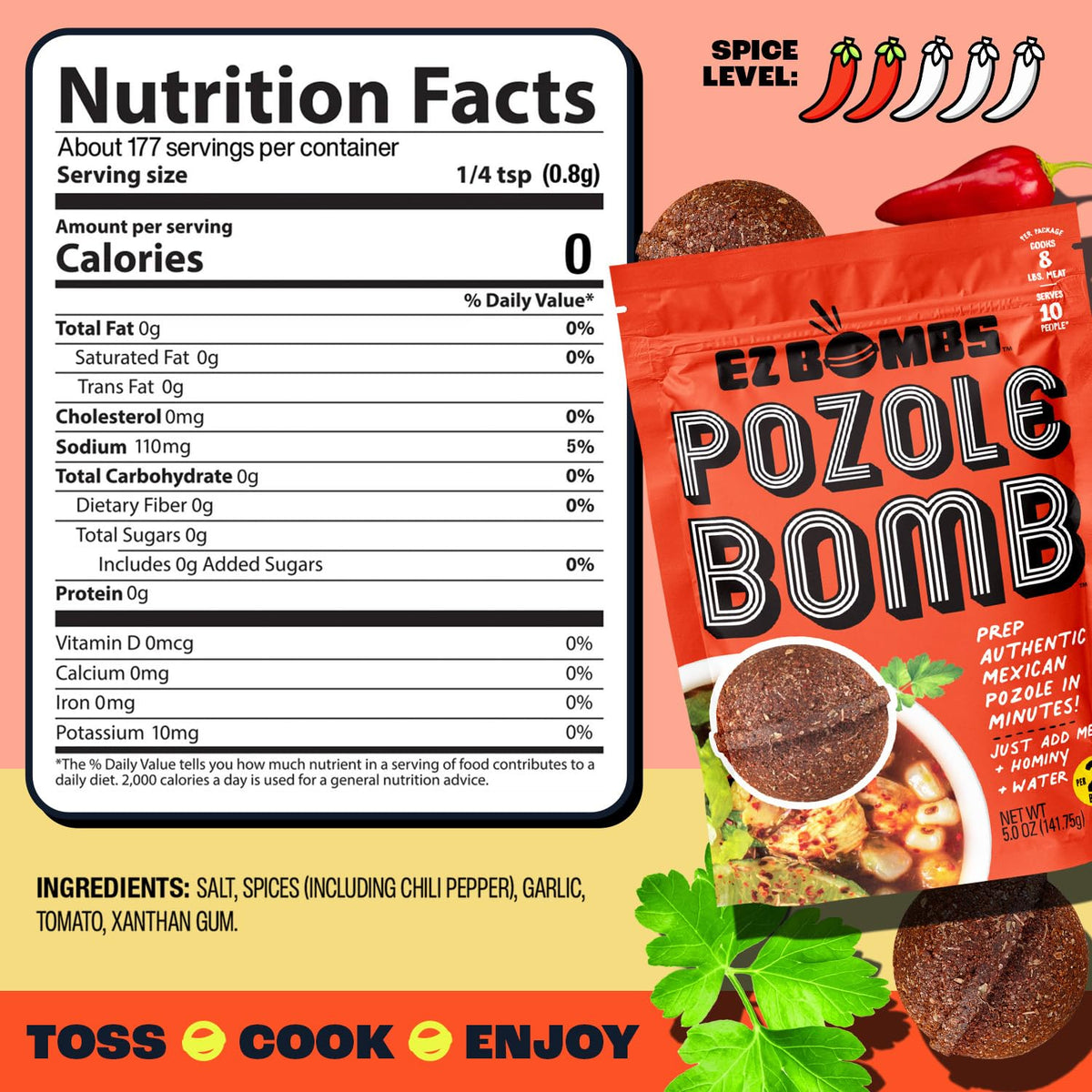 EZ Bombs Pozole Bomb slow cooker meal prep ready