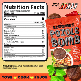 EZ Bombs Pozole Bomb slow cooker meal prep ready