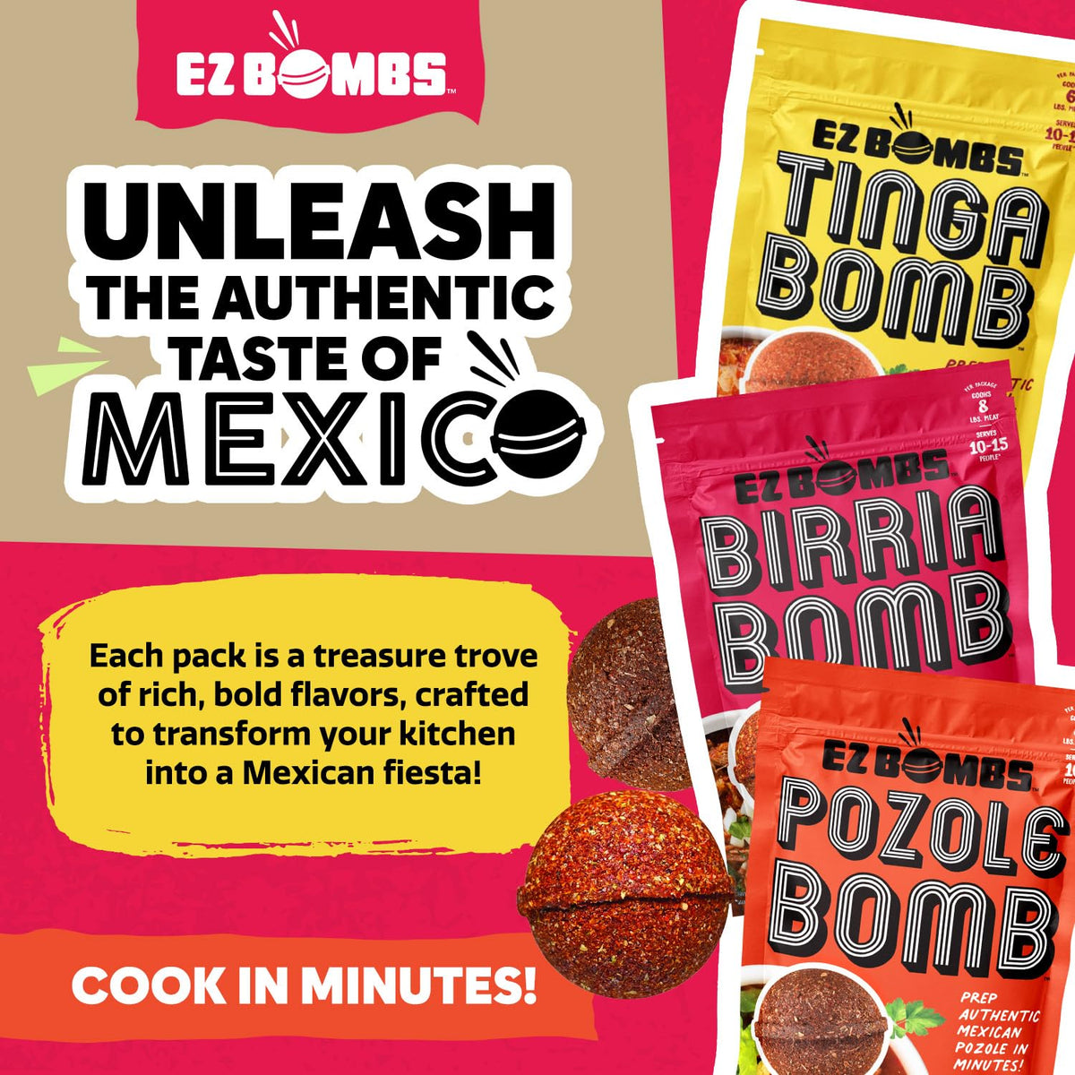 EZ Bombs pozole bomb powder brings bold flavor to quick pozole