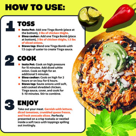 EZ Bombs Tinga Bomb meat simmering with the smoky notes.